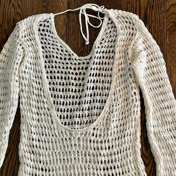 Nasty Gal Long Sleeve Crochet Swim Coverup.Dress - Picture 4 of 10